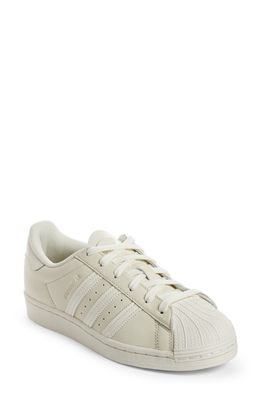 adidas Superstar Sneaker in Off White/Cream White/Black