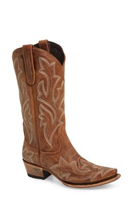 Lane Boots Saratoga Western Boot in Tan Leather