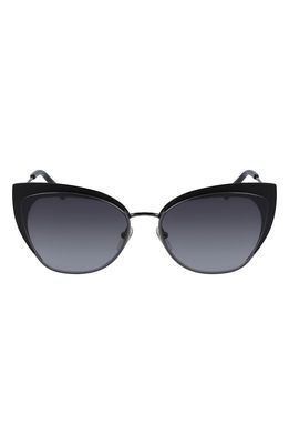 MCM 57mm Cat Eye Sunglasses in Dark Ruthenium/Grey Gradient