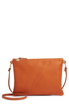 Clare V. Sac Bretelle Leather Shoulder Bag in Tan