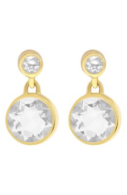 Dean Davidson Signature Droplet Stud Earrings in Crystal Quartz/Gold