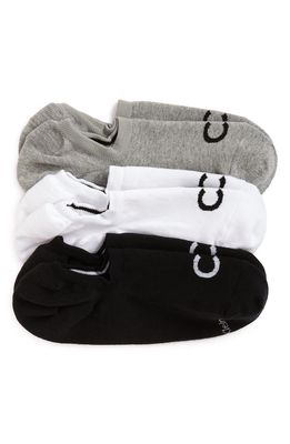 Calvin Klein 3-Pack No-Show Socks in Grey/White/Black
