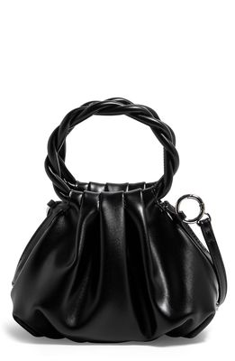 HOUSE OF WANT We Are Adorbs Mini Vegan Leather Top Handle Crossbody in Black/Silver