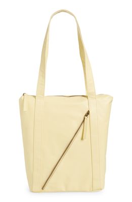Area Stars Faux Leather Zipper Tote in Butter