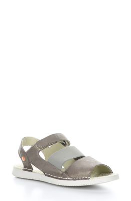 Softinos by Fly London Tian Strappy Sandal in Grey Janeda Leather