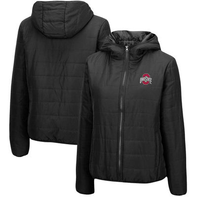 Women's Colosseum Black Ohio State Buckeyes Arianna Full-Zip Puffer Jacket