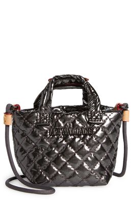 MZ Wallace Tiny Metro Tote in Anthracite Metallic Lacquer