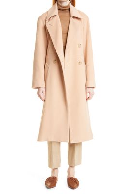 Vince Double Breasted Wool Coat in Yarrow
