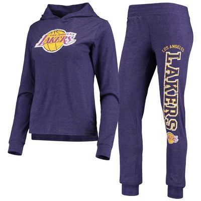 Women's Concepts Sport Purple Los Angeles Lakers Hoodie & Pants Sleep Set