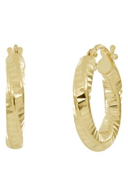 Bony Levy 14K Gold Twisted Texture Hoop Earrings in 14K Yellow Gold