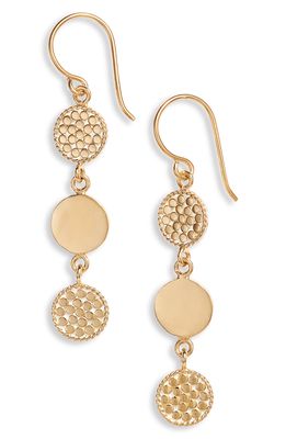 Anna Beck Dotted Drop Earrings in Gold