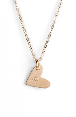 Nashelle 14k-Gold Fill Initial Mini Heart Pendant Necklace in Gold/R