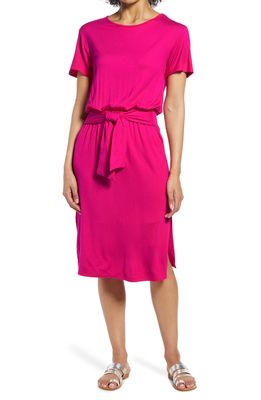 Fraiche by J Tie Waist Dress in Pink