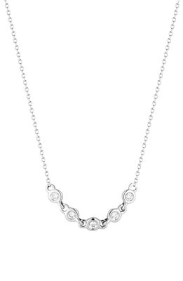 Dana Rebecca Designs Lulu Jack Curved Diamond Bezel Station Pendant Necklace in White Gold
