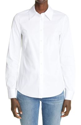 Lafayette 148 New York Kennedy Button-Up Shirt in White