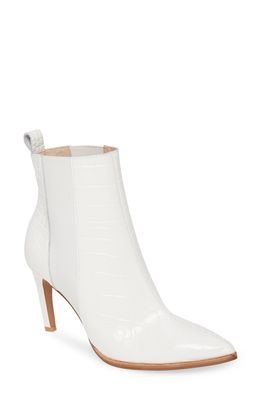 42 Gold Kensington Chelsea Boot in White Leather
