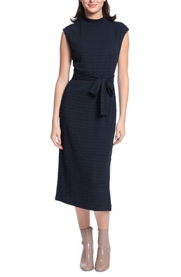 Maggy London Sleeveless Midi Dress in Navy