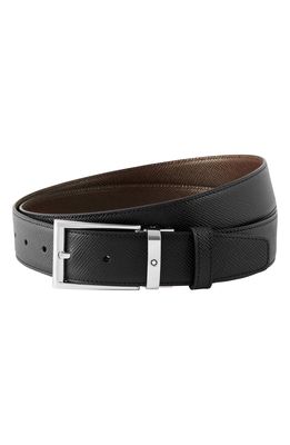 Montblanc Trapeze Reversible Leather Belt in Black/Brown