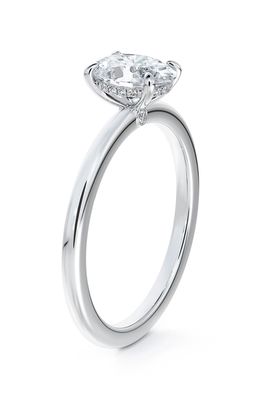 De Beers Forevermark x Micaela Simply Solitaire Oval Engagement Ring in Platinum-D0.70Ct