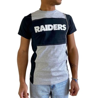 Men's Refried Apparel Heather Gray Las Vegas Raiders Sustainable Split T-Shirt