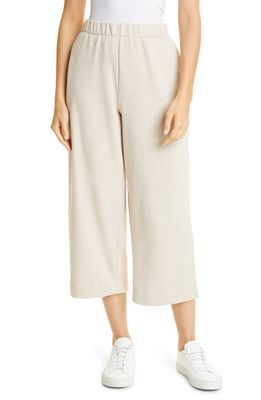 Vince Crop Pull-On Cotton Blend Pants in H White Sand