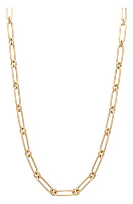 Stephanie Windsor Trombone Link Necklace in Yellow Gold