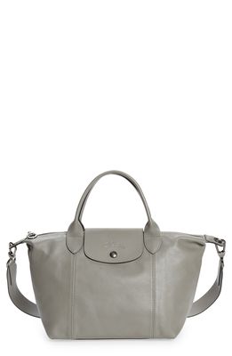 Longchamp Le Pliage Cuir Leather Shoulder Bag in Turtle Dove