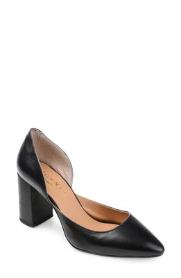 Journee Signature Jillian d'Orsay Pump in Black Leather