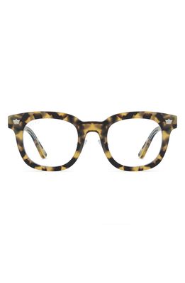 DIFF Hufflepuff 47mm Polarized Round Blue Light Glasses in Butterbeer Tortoise