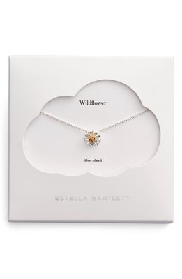 Estella Bartlett Wildflower Necklace in Silver