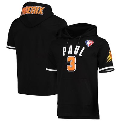 Men's Pro Standard Chris Paul Black Phoenix Suns Name & Number Short Sleeve Pullover Hoodie