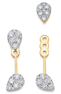 Sara Weinstock Reverie Pear Cluster Diamond Ear Jackets in 18K Yg