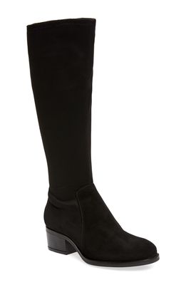 Bos. & Co. Java Waterproof Tall Boot in Black Suede/Micro Stretch