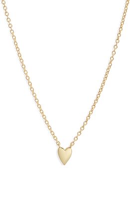 Argento Vivo Sterling Silver Mini Heart Pendant Necklace in Gold