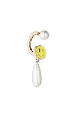 SafSafu Smiley Single Earring in Yellow