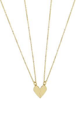 Bony Levy 14K Gold Best Friends Set of 2 Heart Pendant Necklaces in 14K Yellow Gold