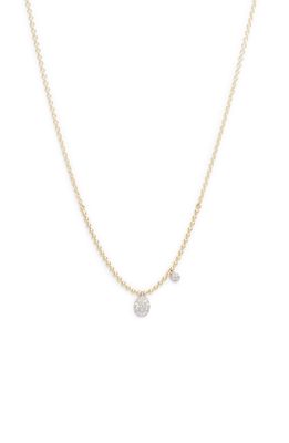 Meira T Pave Diamond Pendant Necklace in Yellow