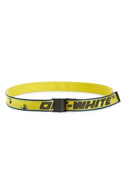 Off-White Logo Industrial Woven Belt in Yellow Black