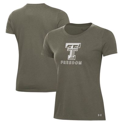 Women's Under Armour Olive Texas Tech Red Raiders Freedom Performance T-Shirt