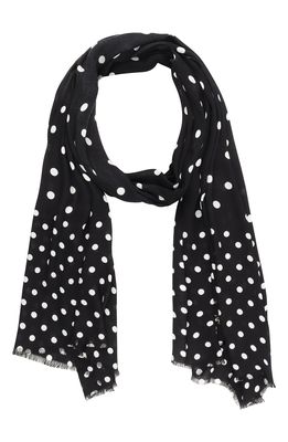 kate spade new york mixed dot oblong scarf in Black