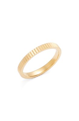 Monica Vinader Disco Band Ring in 18Ct Gold On Sterling Silver