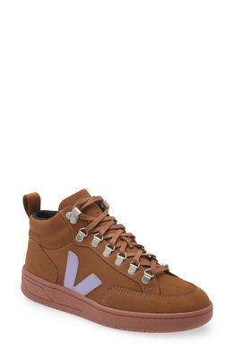 Veja Roraima High Top Sneaker in Brown/Lavender