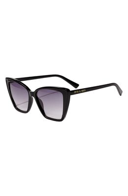 Fifth & Ninth Moscow 53mm Cat Eye Sunglasses in Black/Gray