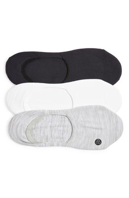 Zella Assorted 3-Pack No-Show Sneaker Socks in White Multi