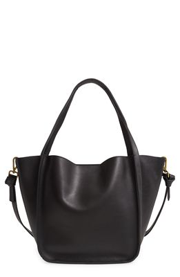 Madewell The Sydney Leather Tote in True Black