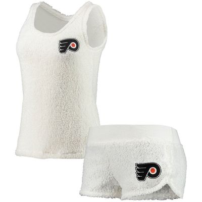 Women's Concepts Sport Cream Philadelphia Flyers Fluffy Sherpa Tank Top & Shorts Set