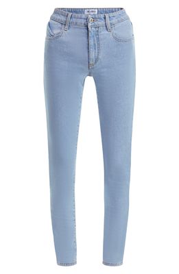 The Attico Stretch Denim Skinny Jeans in 176 Light Blue Denim