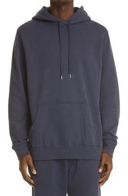 Sunspel French Terry Pullover Hoodie in Navy