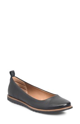 Comfortiva Ronah Flat in Black Leather