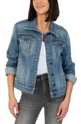 KUT from the Kloth Jacqueline Denim Jacket in Intensify With Med